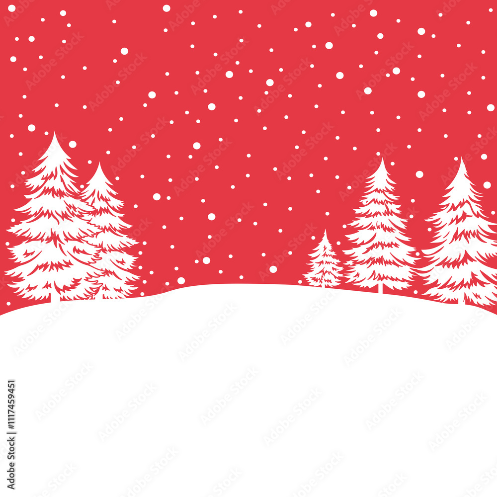 winter landscape or Christmas background in flat style for banner, poster winter landscape or Christmas background in flat style for banner, poster