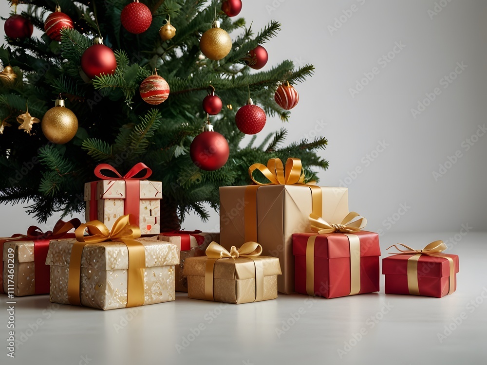 Christmas tree with gift boxes Christmas tree with gift boxes