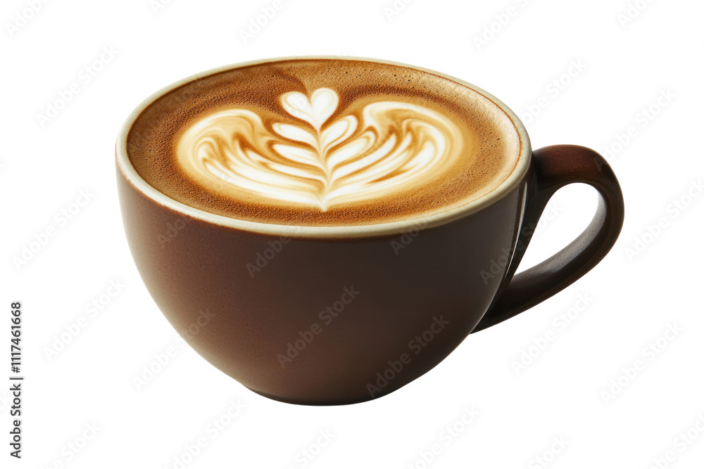 A beautifully crafted cup of coffee latte featuring intricate foam art on top, placed on a simple wooden table. The creamy texture of the latte contrasts with the rich brown color of the espresso A beautifully crafted cup of coffee latte featuring intricate foam art on top, placed on a simple wooden table. The creamy texture of the latte contrasts with the rich brown color of the espresso