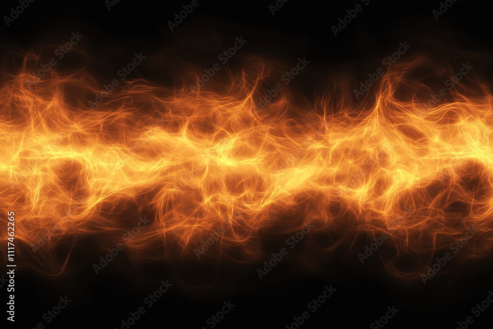 A vibrant, flowing representation of flames against a black background. A vibrant, flowing representation of flames against a black background.