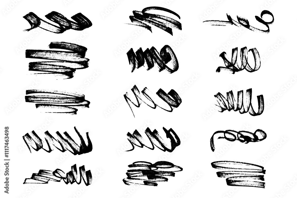 Hand Drawn Grunge Pencil and Ink Brush Strokes, Lines and Loops. Creative marker brush lines with rough, chalk edges. Hand Drawn Grunge Pencil and Ink Brush Strokes, Lines and Loops. Creative marker brush lines with rough, chalk edges.