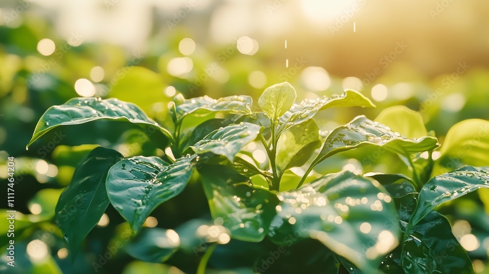 Lush Green Plants Dew Drops Sunrise Nature Agriculture Plants Leaves Spring Summer Growth Sunlight Lush Green Plants Dew Drops Sunrise Nature Agriculture Plants Leaves Spring Summer Growth Sunlight