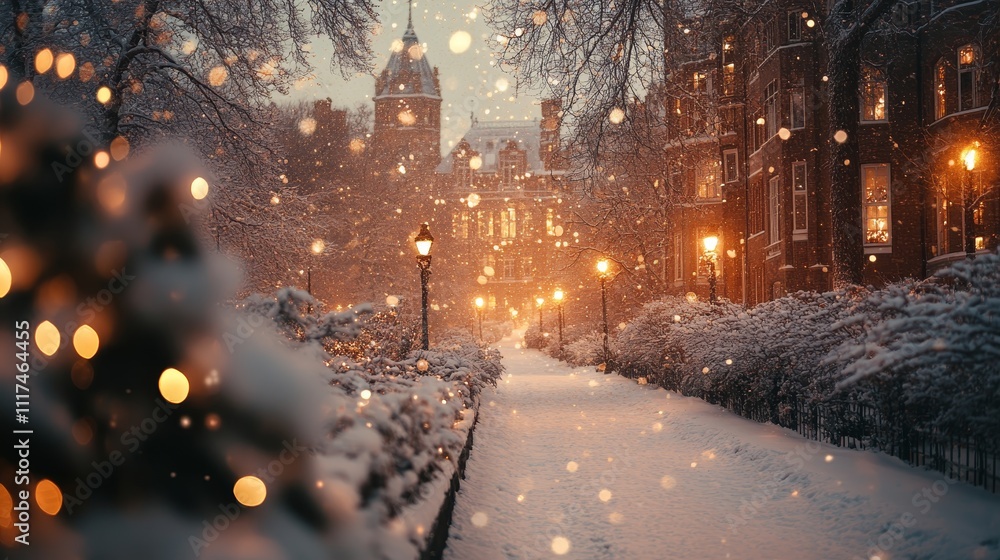 Snowy Evening Street Snowy Evening Street