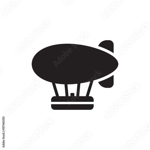 Zeppelin icon logo design silhouette template isolated