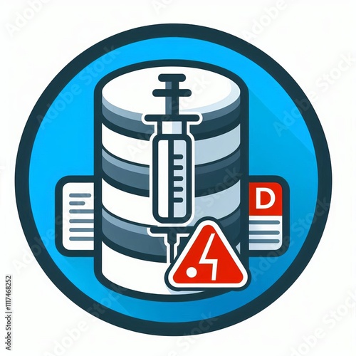 65 SQL Injection Database icon with an injection symbol showing
