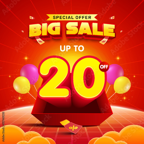 Big sale banner template design