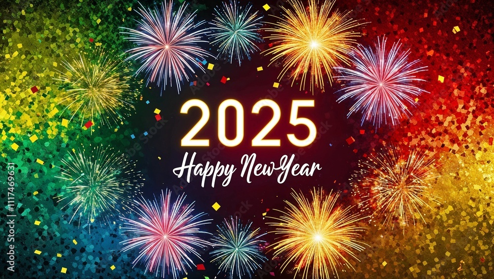 Happy new year 2025 design illustration image Vibrant 2025 Fireworks Celebration Design Happy new year 2025 design illustration image Vibrant 2025 Fireworks Celebration Design