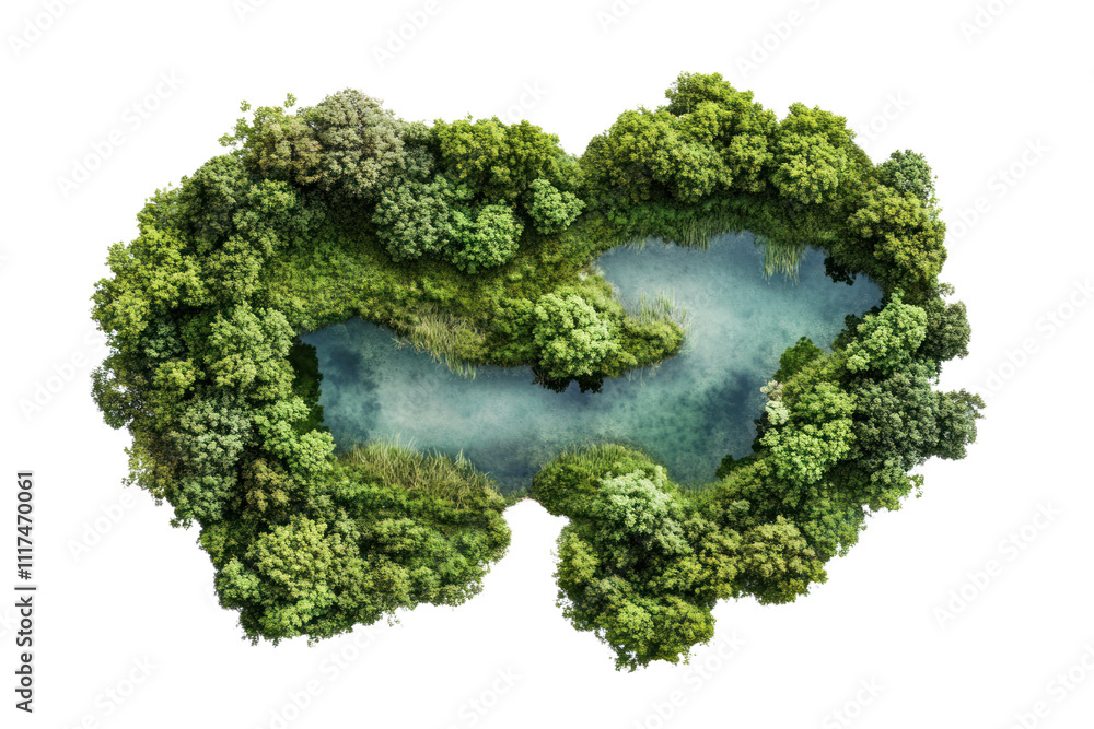 An aerial shot of a lush green forest interspersed with clear streams and small ponds, reflecting the greenery around them. The image captures the interconnectedness of water and land An aerial shot of a lush green forest interspersed with clear streams and small ponds, reflecting the greenery around them. The image captures the interconnectedness of water and land