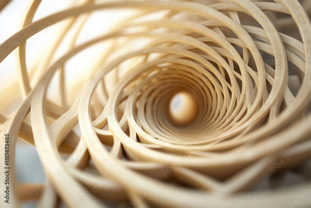 Pattern of interwoven lines forming a hypnotic spiral, symbolizing continuity and complexity Pattern of interwoven lines forming a hypnotic spiral, symbolizing continuity and complexity