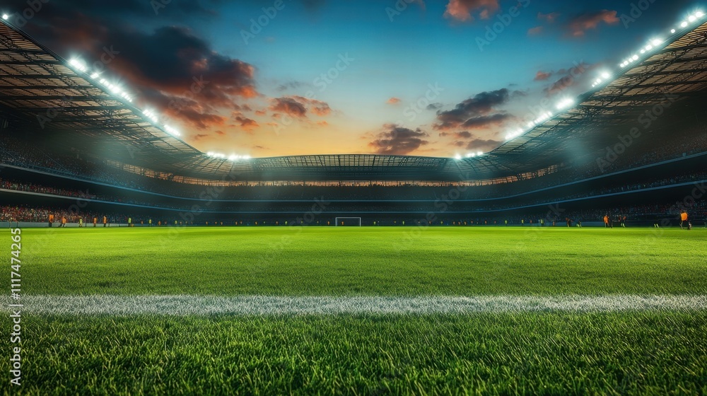 Empty Stadium at Sunset Empty Stadium at Sunset