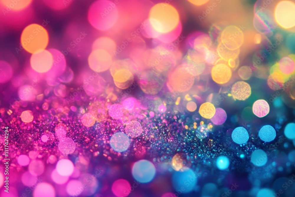 A vibrant, blurred background of colorful bokeh lights creating a festive atmosphere. A vibrant, blurred background of colorful bokeh lights creating a festive atmosphere.