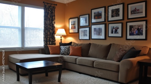 Wallpaper Mural Custom Framed Family Photos on Gallery Wall Torontodigital.ca