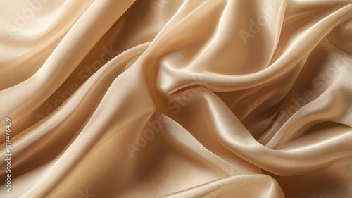 Cream color Abstract background of a semitransparent silk fabric