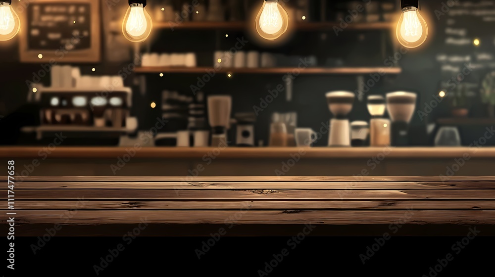 Cozy indoor cafe atmosphere with warm lighting, rustic wooden table, and soft bokeh effect providing an inviting space for relaxation and social gatherings Cozy indoor cafe atmosphere with warm lighting, rustic wooden table, and soft bokeh effect providing an inviting space for relaxation and social gatherings
