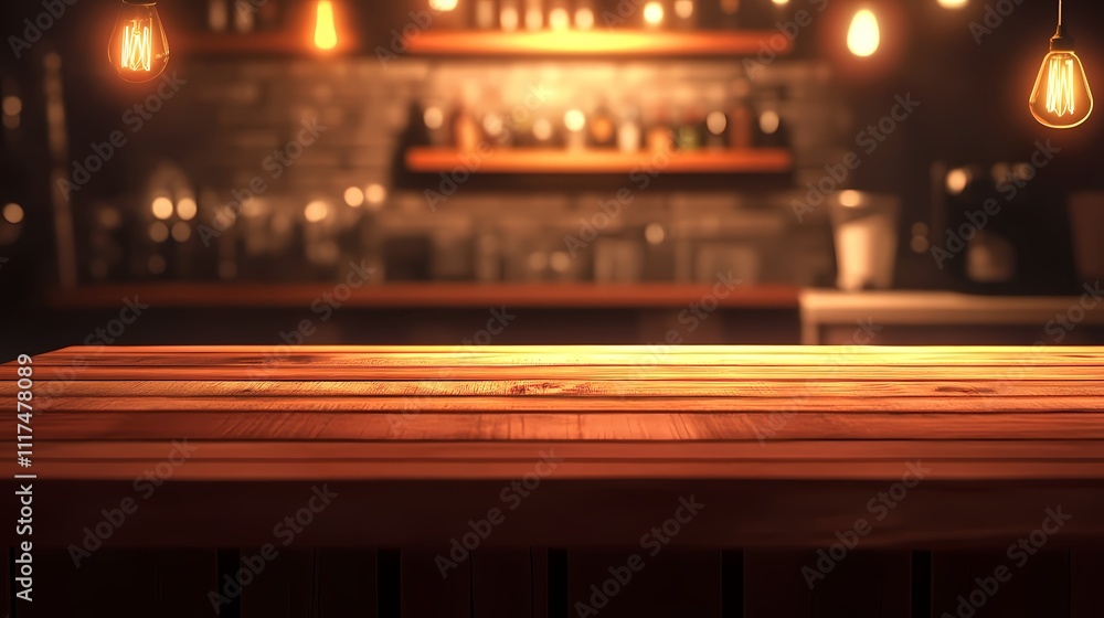 Cozy and Atmospheric Bar Interior with Wooden Counter and Stylish Hanging Lights, Perfect for Relaxation and Social Gatherings in an Inviting Setting Cozy and Atmospheric Bar Interior with Wooden Counter and Stylish Hanging Lights, Perfect for Relaxation and Social Gatherings in an Inviting Setting