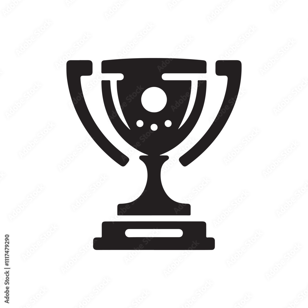 Modern Sport Trophy Silhouette Icon - Ideal for Events and Branding Modern Sport Trophy Silhouette Icon - Ideal for Events and Branding