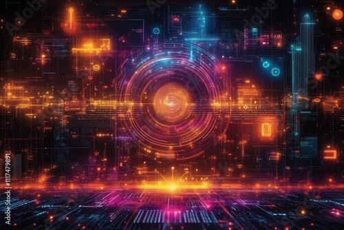 Wallpaper Mural Predictive analytics marketing depicted in an abstract design showcasing how artificial intelligence forecasts campaign success audience engagement and market trends Torontodigital.ca