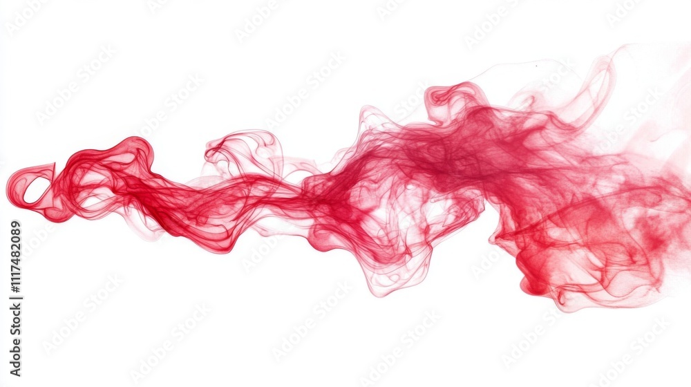 Fototapeta premium Stunning Red Ink Flow Abstract Art