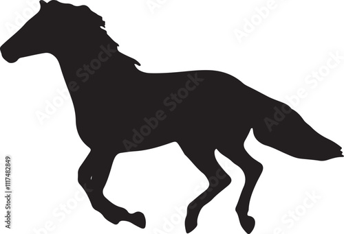 Vector Silhouette Collection: Clean and Bold Designs set of horses photo