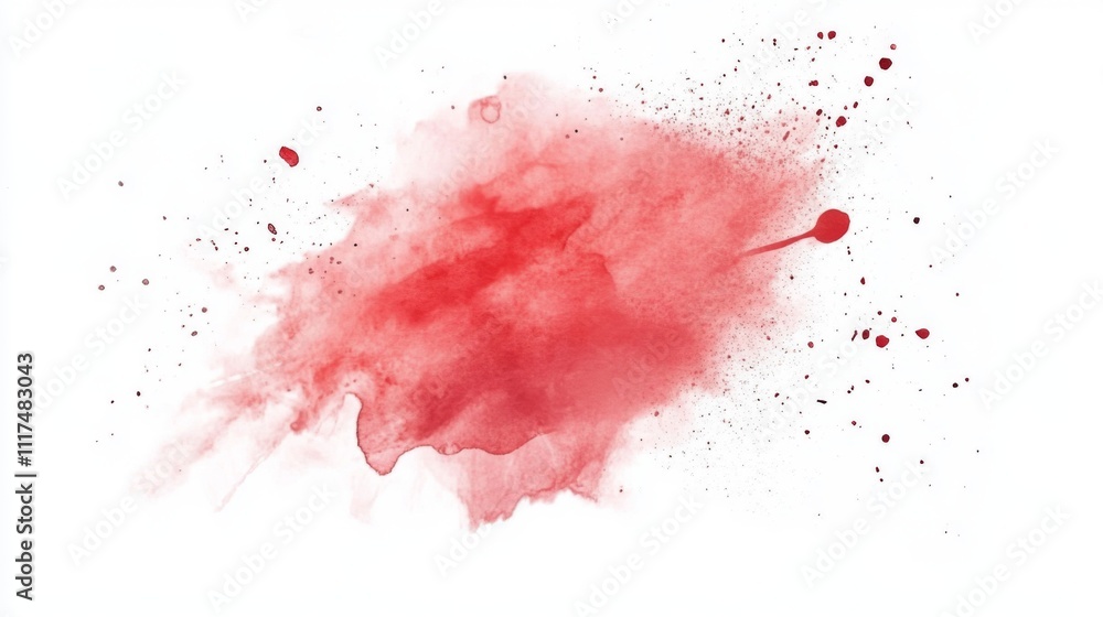 Stunning Red Watercolor Splatter Art Stunning Red Watercolor Splatter Art