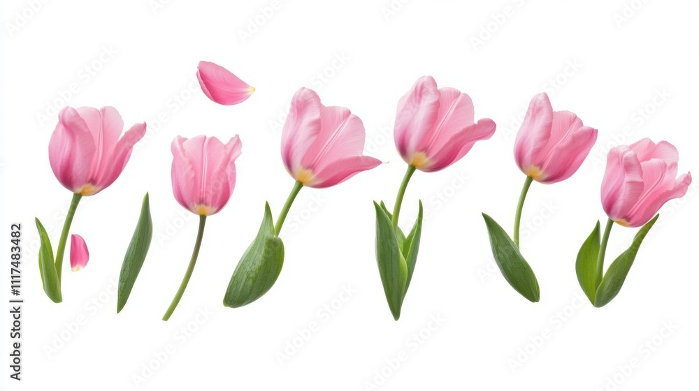 Delicate Pink Tulips in Full Bloom Delicate Pink Tulips in Full Bloom