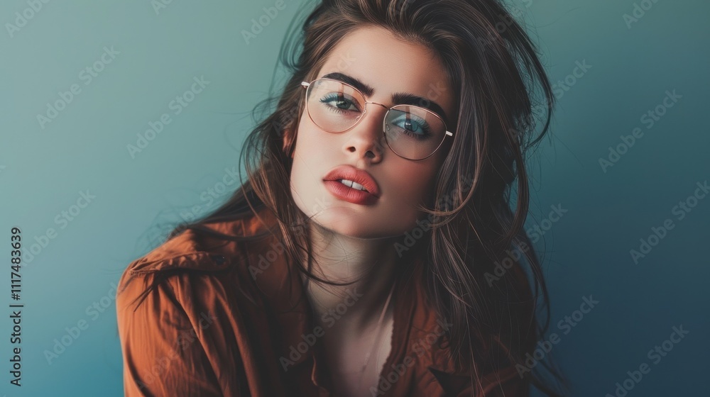 Portrait of a Woman Wearing Glasses Portrait of a Woman Wearing Glasses