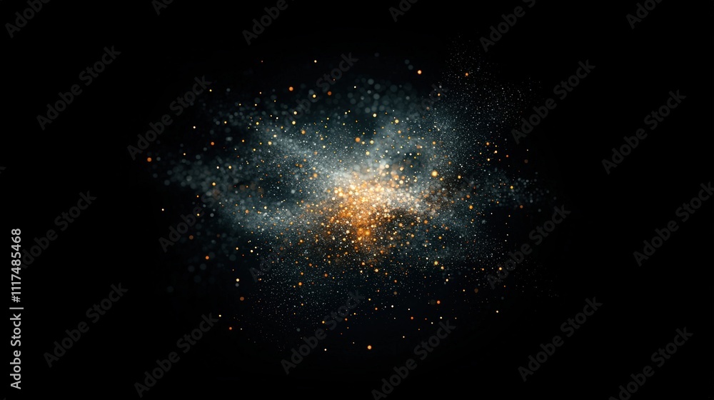 Obraz premium Stunning cosmic particle explosion in deep space