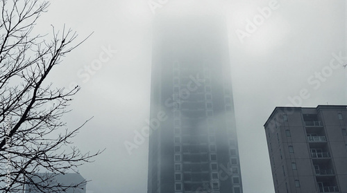 High Quality Photos of Fog in Cities #1117486807