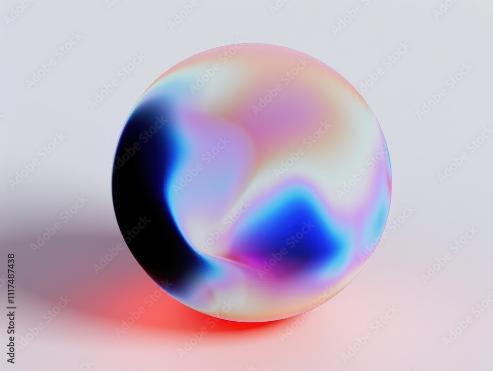 Colorful abstract sphere with gradient hues. Colorful abstract sphere with gradient hues.
