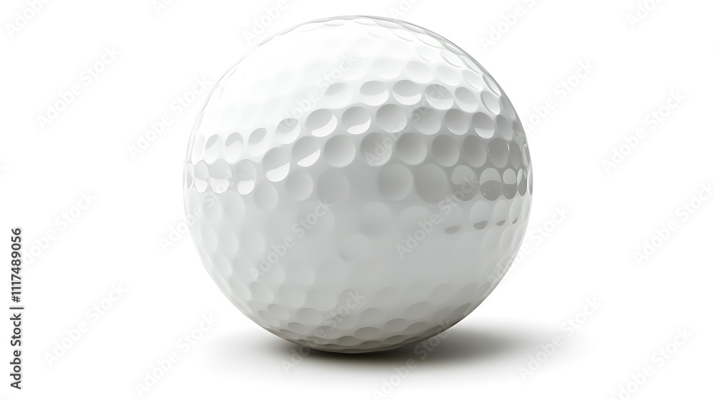 White Golf Ball Isolated on White Background White Golf Ball Isolated on White Background