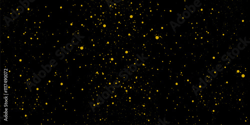 gold dots on black background