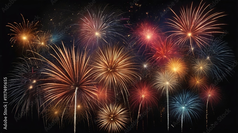 Illustration of Firework against black background , fireworks graphics Illustration of Firework against black background , fireworks graphics