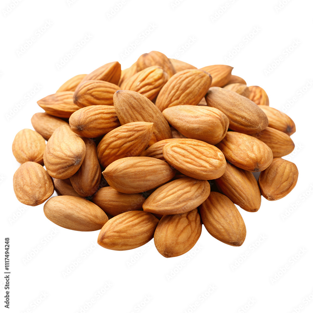 Almond chunks isolated on transparent background Almond chunks isolated on transparent background