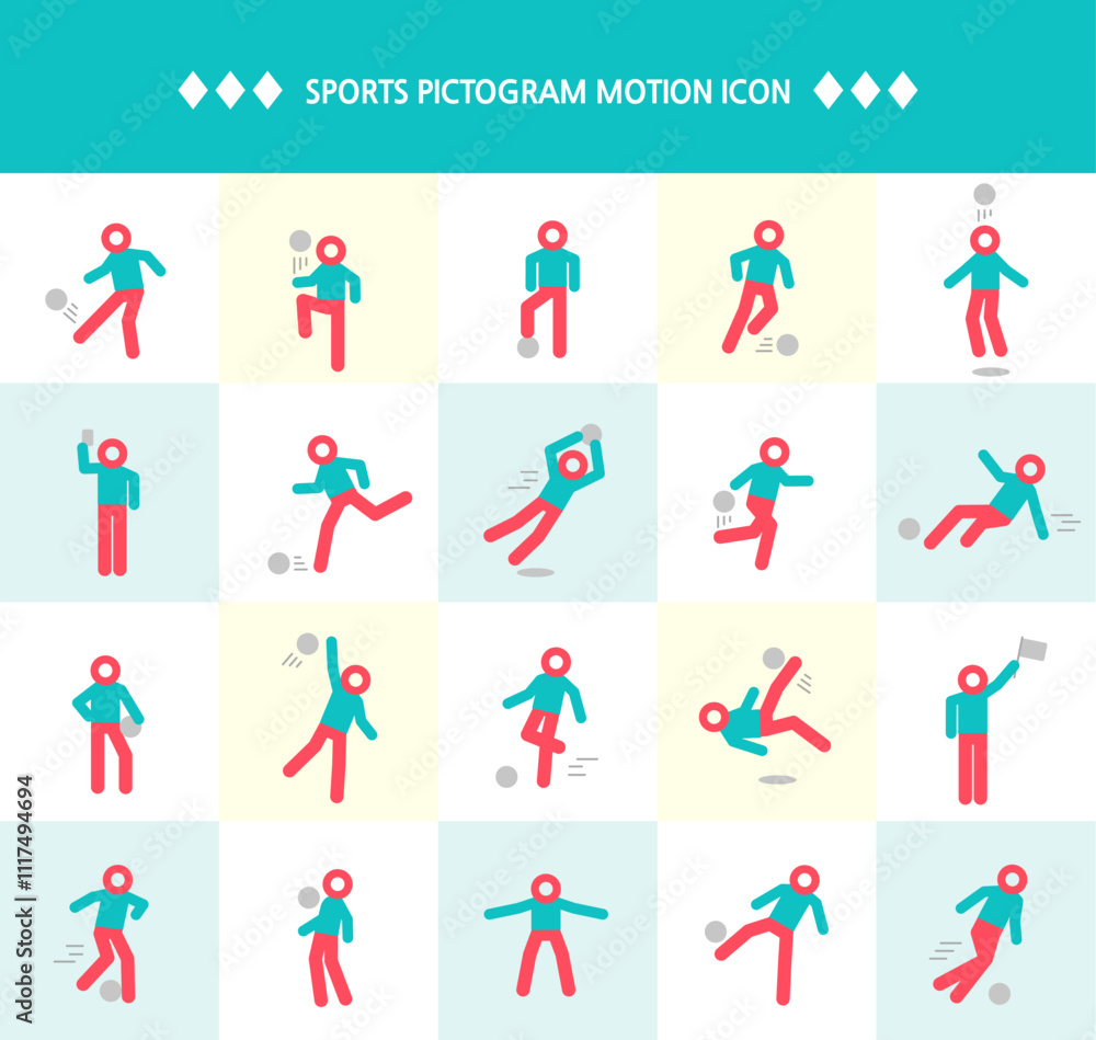 Sports Football Motion Pictogram Icon Sports Football Motion Pictogram Icon