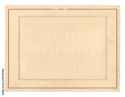 support carton encadrement photo vintage, PNG sur fond transparent photo