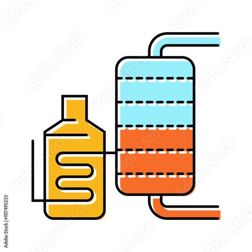 oil refining industry color icon vector. oil refining industry sign. isolated symbol illustration