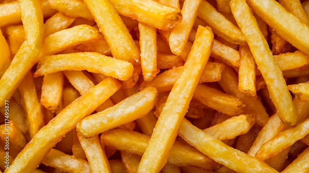 Crispy Golden French Fries: A close-up image of golden-brown french fries, showcasing their crispy texture and appetizing appearance. Perfect for food blogs, restaurant menus. Crispy Golden French Fries: A close-up image of golden-brown french fries, showcasing their crispy texture and appetizing appearance. Perfect for food blogs, restaurant menus.