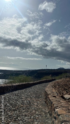 paseo alrededor del Fuerte Real de San Felipe en la isla de Santiago, Cabo Verde, Africa photo