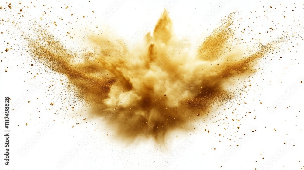 Golden Dust Explosion - A Dramatic Abstract of Particles Golden Dust Explosion - A Dramatic Abstract of Particles