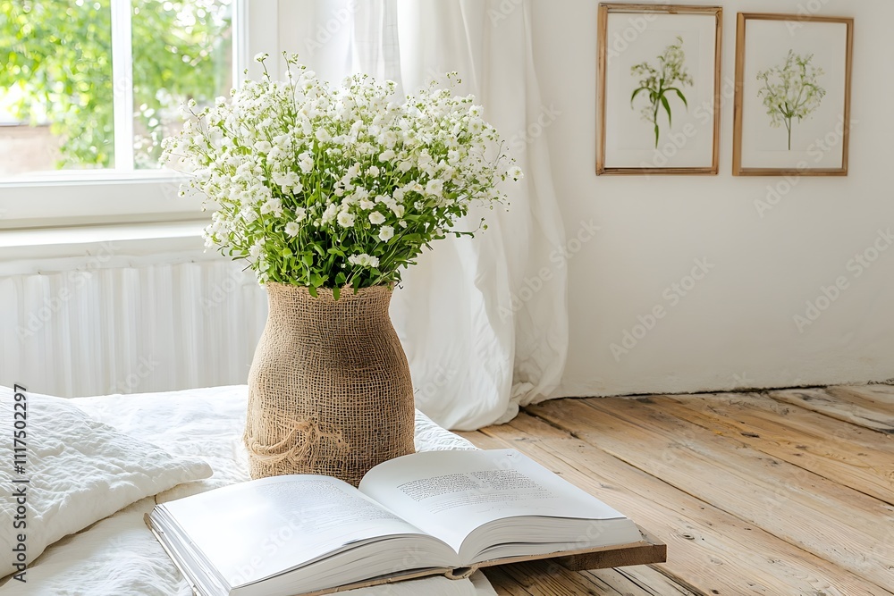 Natural living spaces with botanical decorations, cozy furniture, and bright natural light, creating serene and inspiring home interiors. Natural living spaces with botanical decorations, cozy furniture, and bright natural light, creating serene and inspiring home interiors.