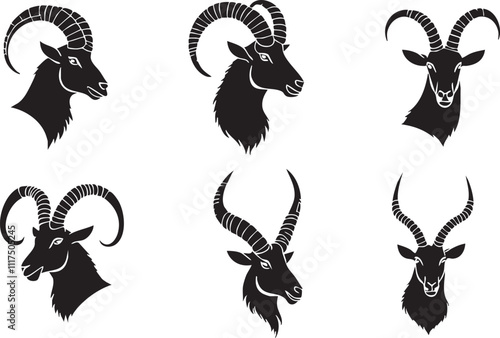 Alpine Ibex Head for Wildlife Art
