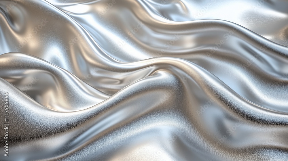Silver Waves of Luxury: Abstract background of flowing, shimmering silver fabric, creating a luxurious and elegant feel. Perfect for designs requiring sophistication and opulence. Silver Waves of Luxury: Abstract background of flowing, shimmering silver fabric, creating a luxurious and elegant feel. Perfect for designs requiring sophistication and opulence.
