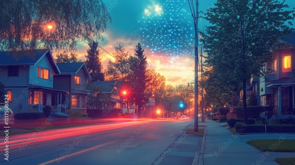 Suburban Twilight with a Touch of Magic Suburban Twilight with a Touch of Magic