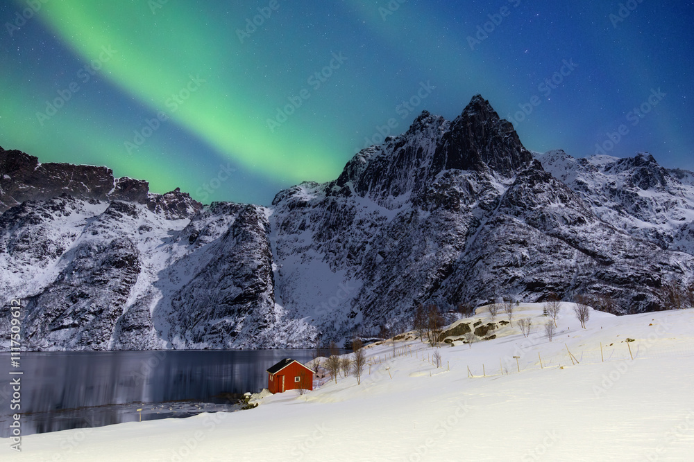 Northern lights in Norway, Lofoten Islands