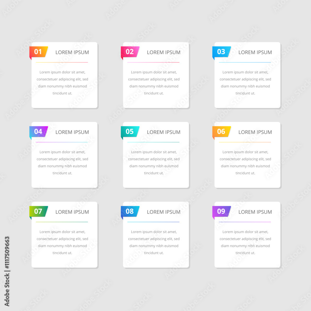 Vector Notes Set. Text Boxes Infographic Collection with Place for Your Data. Modern Gradient Design Elements. Vector Notes Set. Text Boxes Infographic Collection with Place for Your Data. Modern Gradient Design Elements.