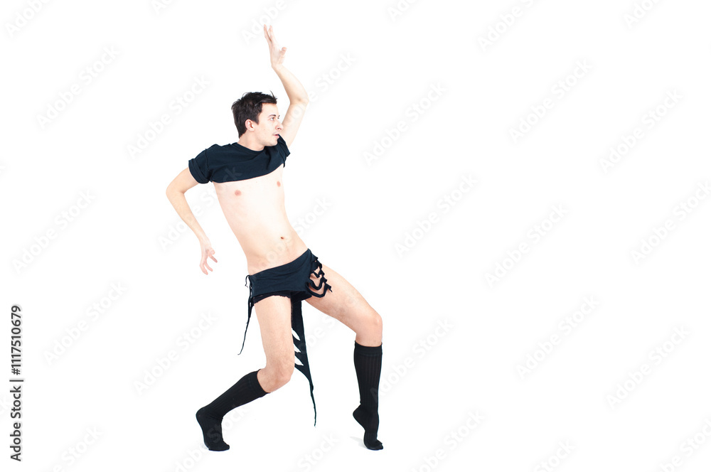 Young attractive man dancing in the studio. Young attractive man dancing in the studio.