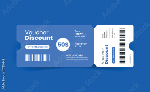voucher design illustration promotion coupon. discount voucher, gift voucher, coupon, voucher element template and coupon for graphic design