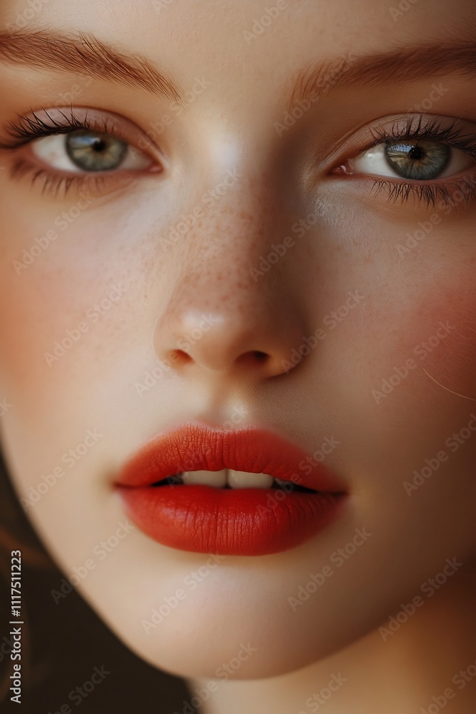 Captivating Close up of a Glamorous and Alluring Female Face Captivating Close up of a Glamorous and Alluring Female Face