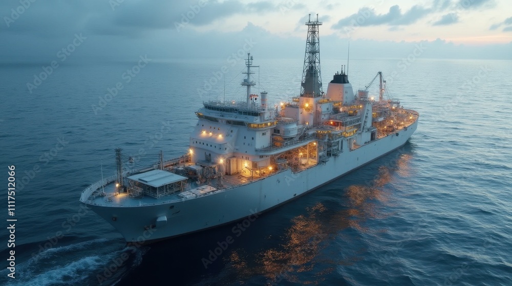 Fototapeta premium A Floating Research Station Studying Atmospheric Interactions
