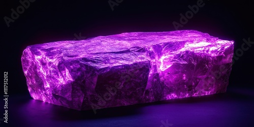 Purple rock with a purple glow